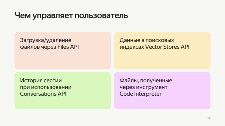 Чем управляет пользователь