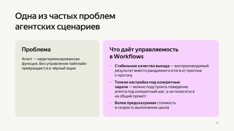 Одна из частых проблем агентских сценариев