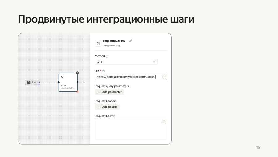 Продвинутые интеграционные шаги: HTTP